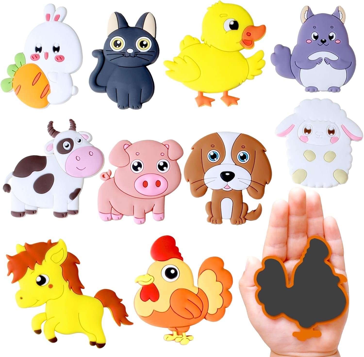 wholesale supineedo refrigerator magnets for kids, cute farm animals fridge magnet for toddlers 1-3 kids magnets for fridge baby educational gift, full back magnetic toddler magnets factory & supplier oem
