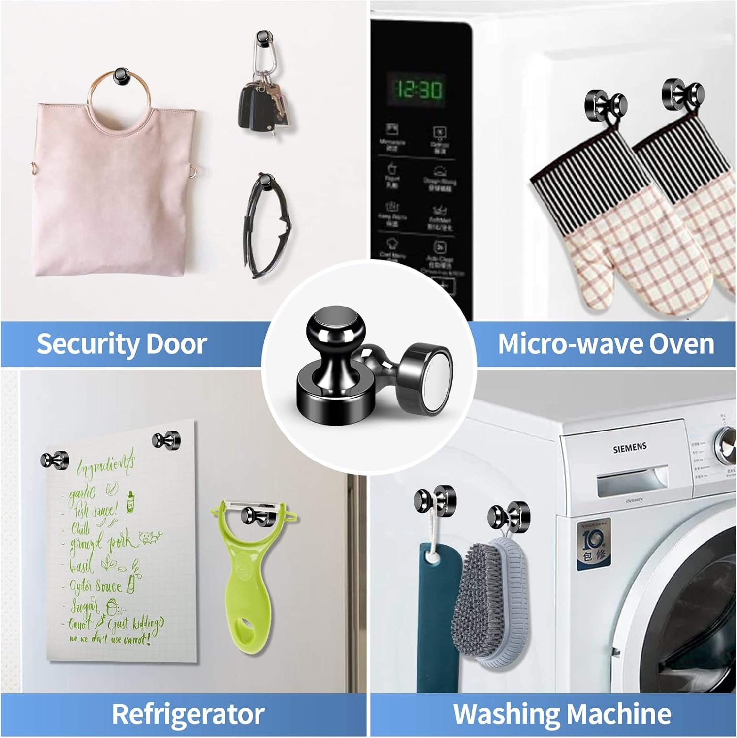 wholesale 24pack black fridge magnet refrigerator magnets strong magnets for whiteboard lockers fridge office classroom kitchen home adults factory & supplier oem
