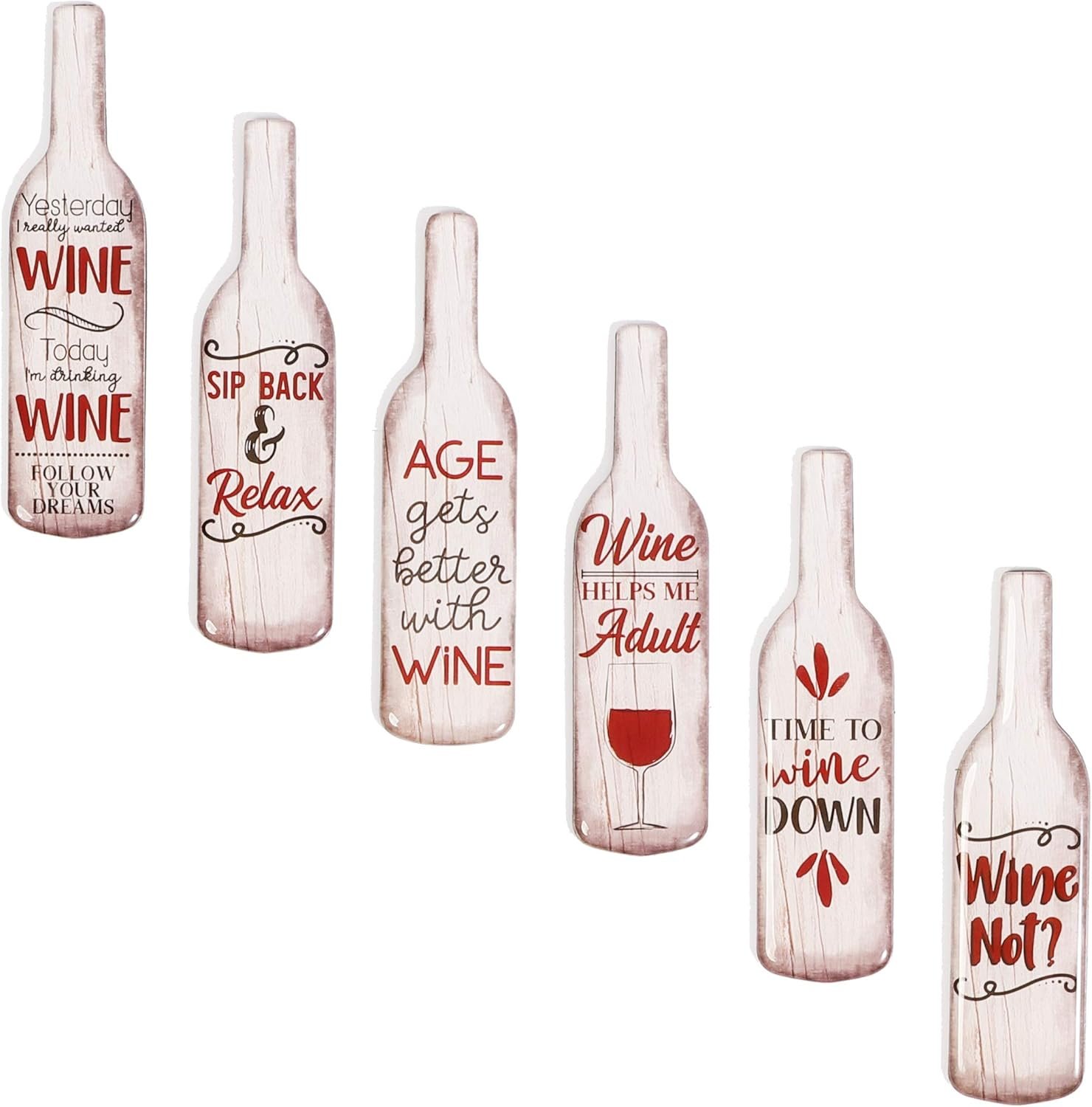 wholesale paper junkie fun wine bottle magnets for refrigerators - 4 inch (pack of 12) factory & supplier oem