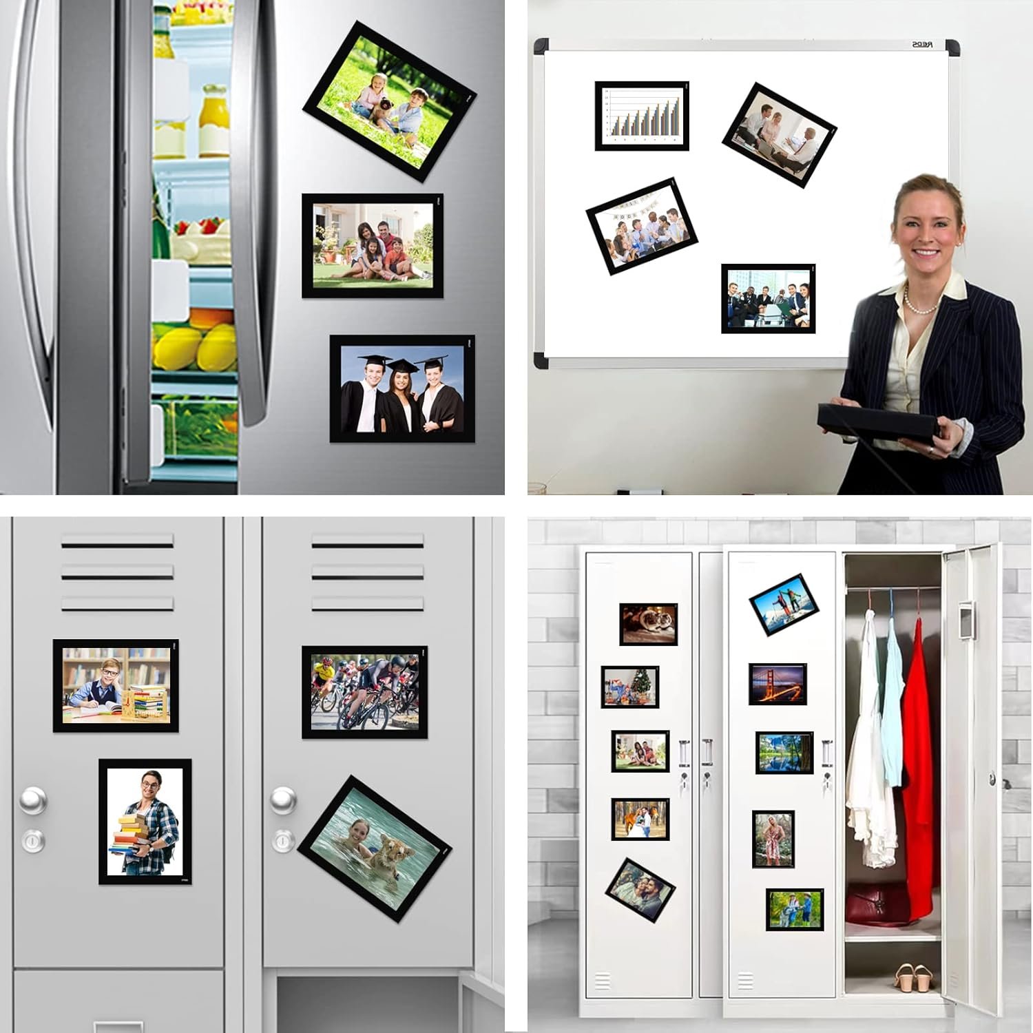 wholesale magnetic picture frames with black border(4