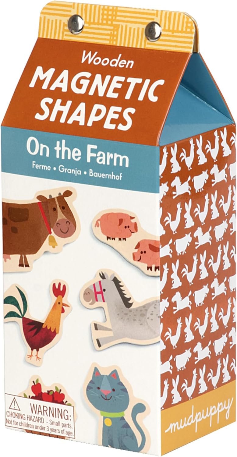 wholesale mudpuppy on the farm – wooden magnetic shapes featuring adorable farmyard animals for children ages 1 and up factory & supplier oem