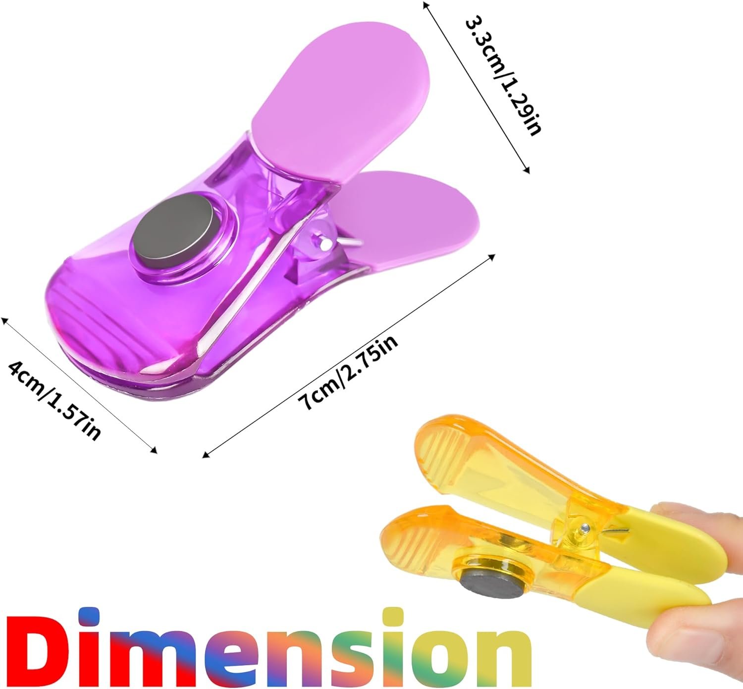 wholesale bag clips, 12 pack food chip snack bag sealing clips, color refrigerator magnet clips air-tight clips for home kitchen storage factory & supplier oem