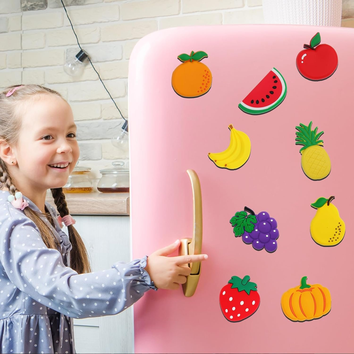 wholesale refrigerator magnets for toddlers - cute fruit fridge magnets for toddlers 1-3,full back magnetic toddler magnets for baby ages 3 factory & supplier oem