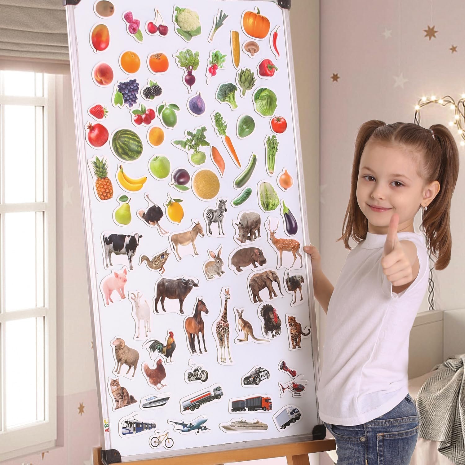 wholesale 110 fridge magnet for toddlers in gift tin box kids magnets for fridge - realistic magnetic animals for refrigerator - safe educational materials for baby: zoo, farm, fruits, vegetables, transport factory & supplier oem