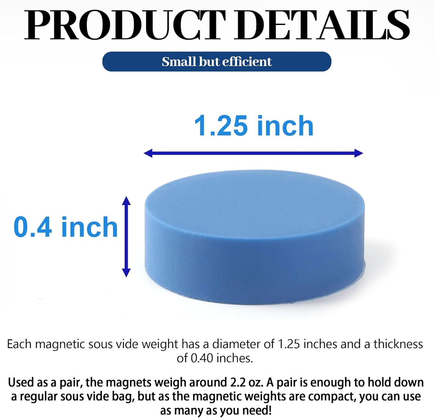 wholesale tongass 8-pack sous vide magnetical weights works on all sous vide machines, silicone-coated magnets for keeping bags submerged & prevent floating, powerful food safe weighted magnets for containers factory & supplier oem