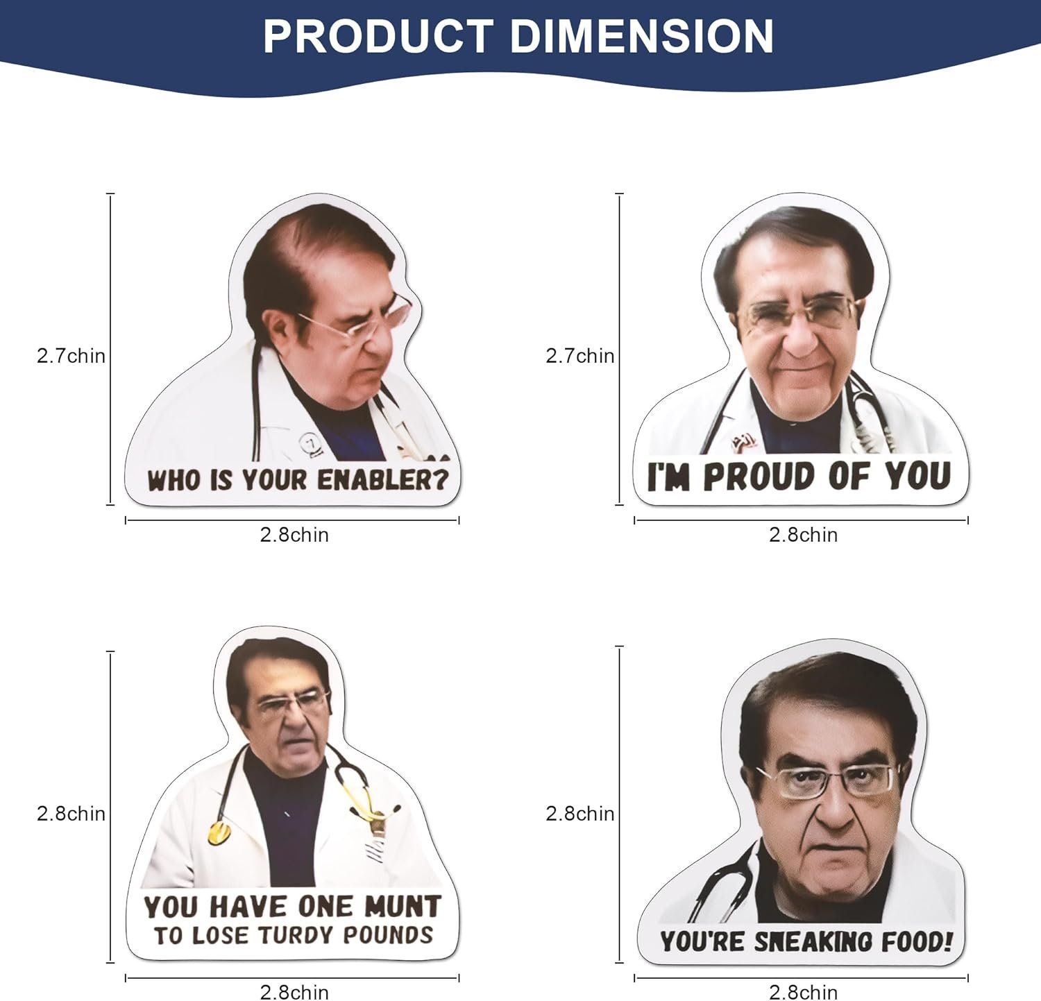 wholesale dr now 12 pack fridge magnets, 3