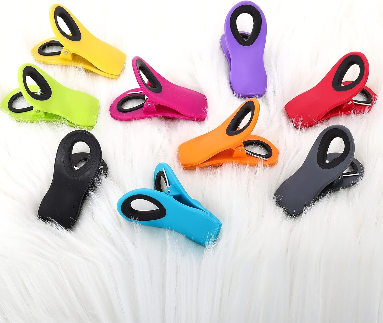 wholesale 18 pack magnetic bag clips - assorted bright colors for food storage & fridge organization factory & supplier oem