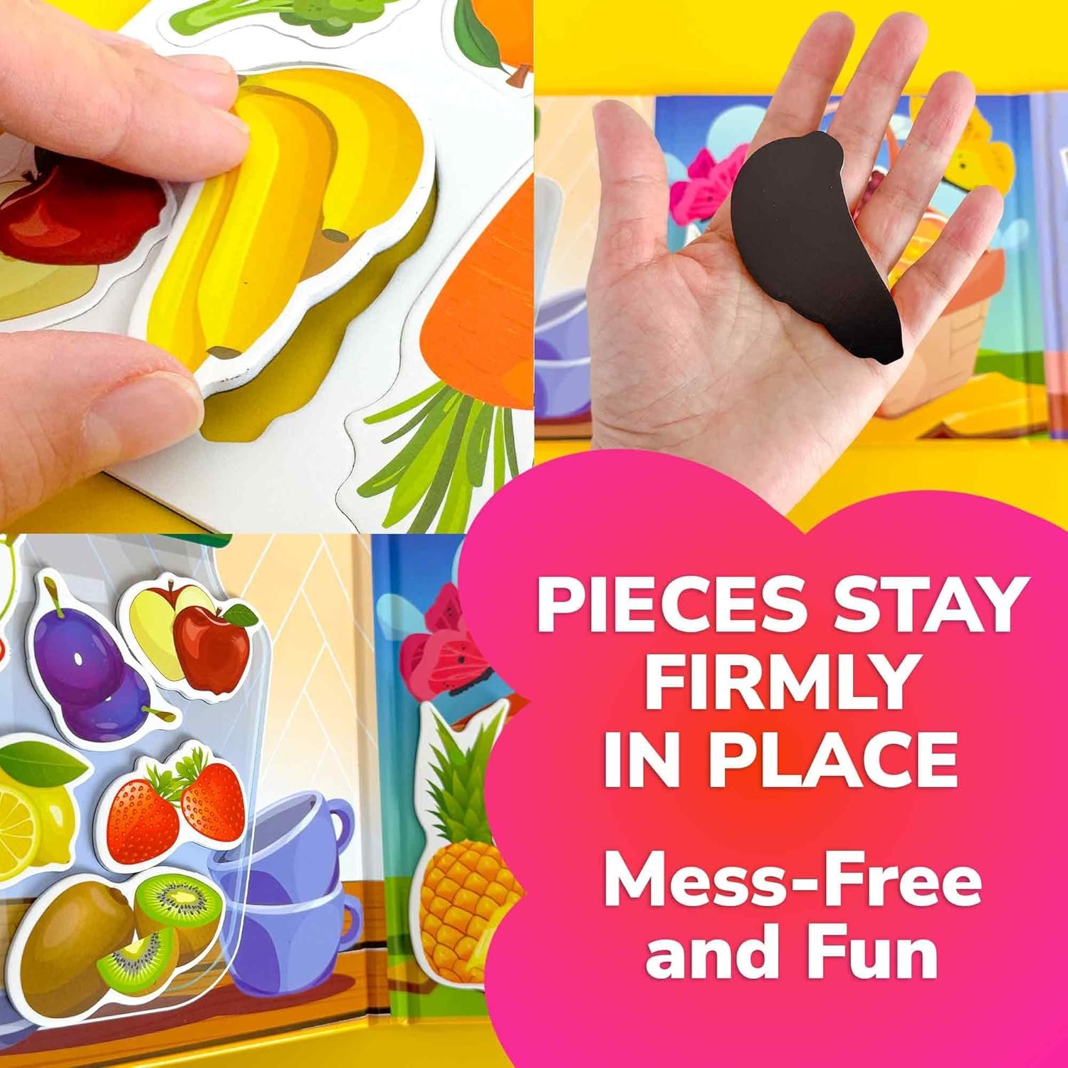 wholesale quokka travel magnetic puzzles for toddlers 1-3 – 20+pcs fruits game with extra-long play book – fun travel game toy for kids ages 3-5 – strong magnets for car activities – fun toddler puzzle ages 2-4 factory & supplier oem