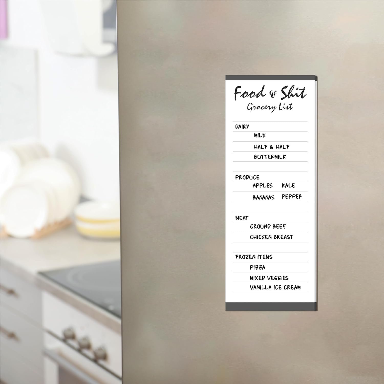 wholesale hebayy 100 pages food&shit magnetic back funny grocery list planner note pad to do list for fridge locker (3