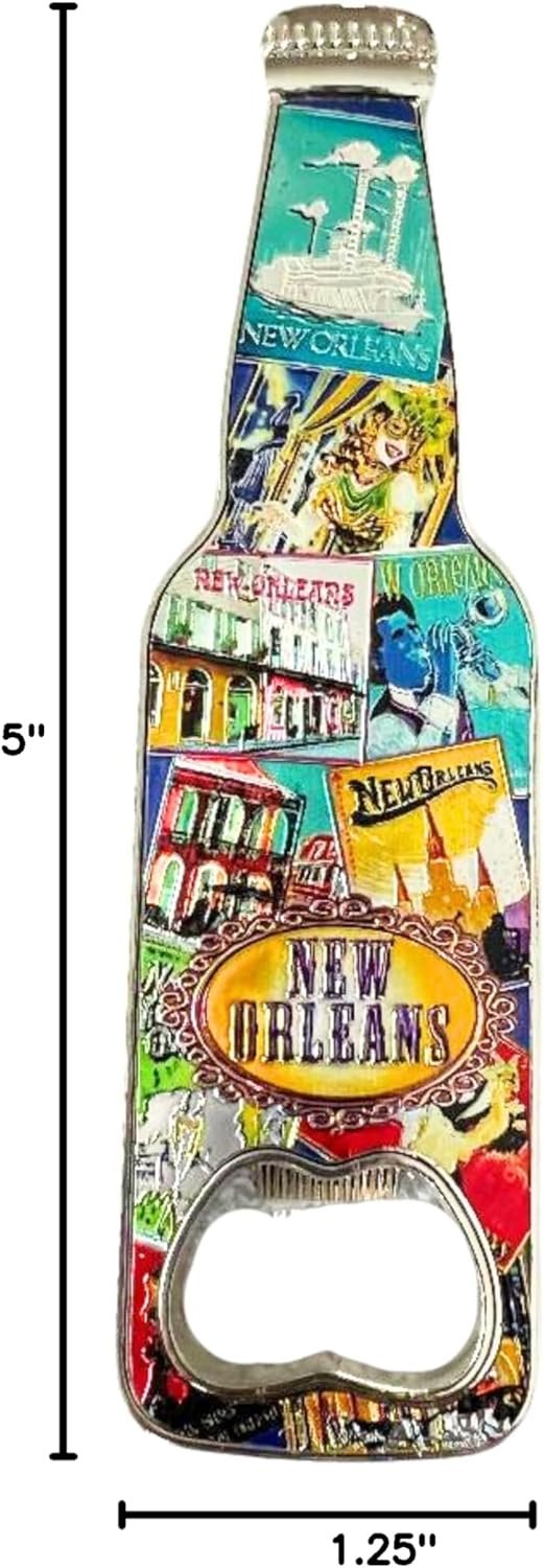 wholesale vacation spots collectable souvenir refrigerator magnet with bottle opener (new orleans, louisiana) factory & supplier oem