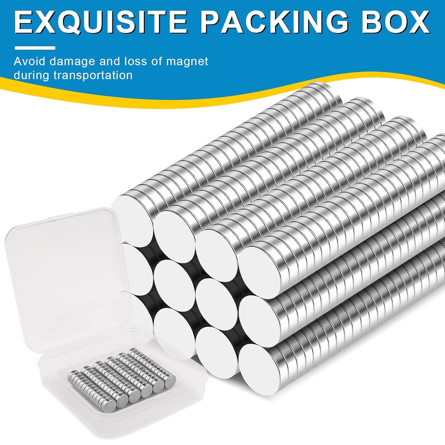 wholesale small magnets, 100 pack refrigerator magnets 8x2mm rare earth magnet neodymium magnet for crafts, whiteboard, kitchen cabinet factory & supplier oem