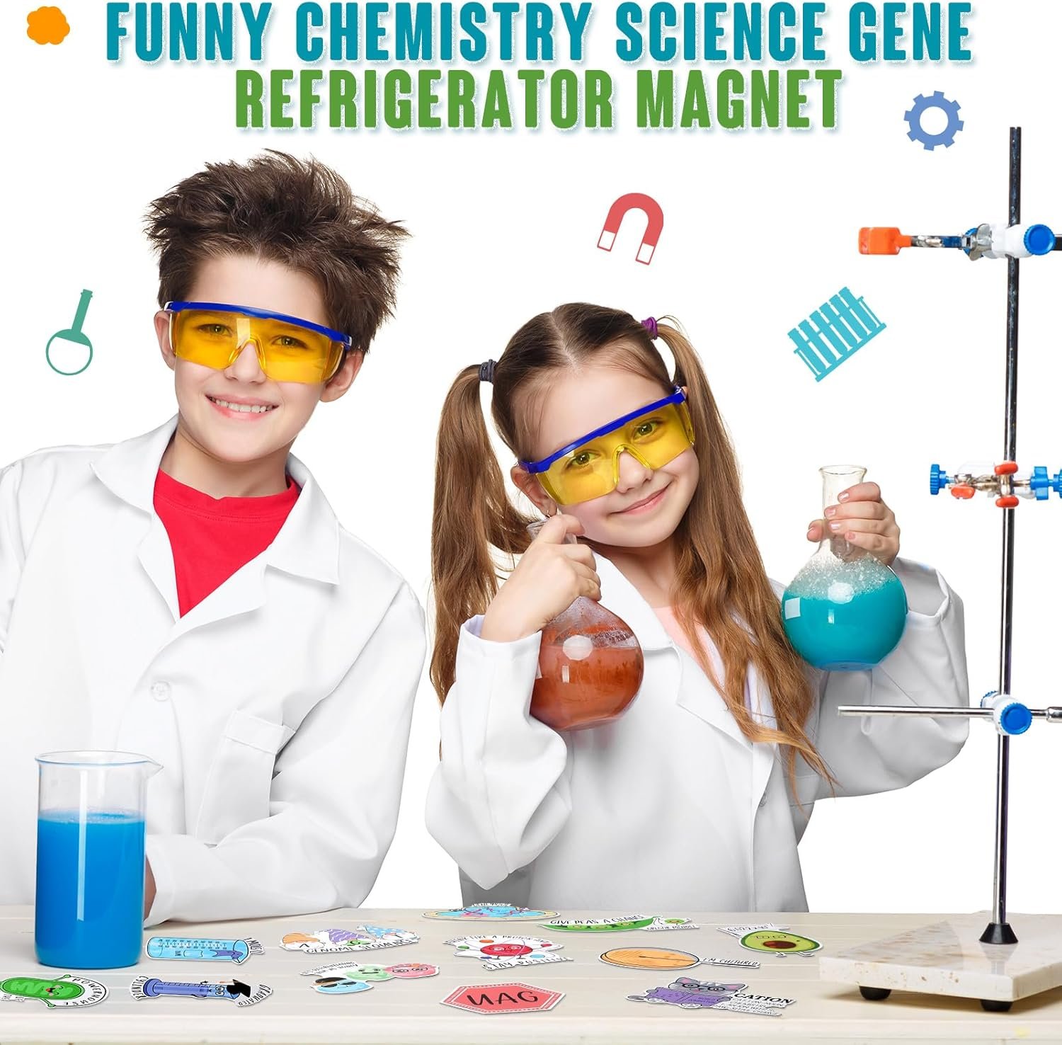 wholesale 25 pcs funny fridge magnets punny chemistry fridge reusable natural sciences magnets funny biology refrigerator for work home car locker cabinet gifts decoration factory & supplier oem