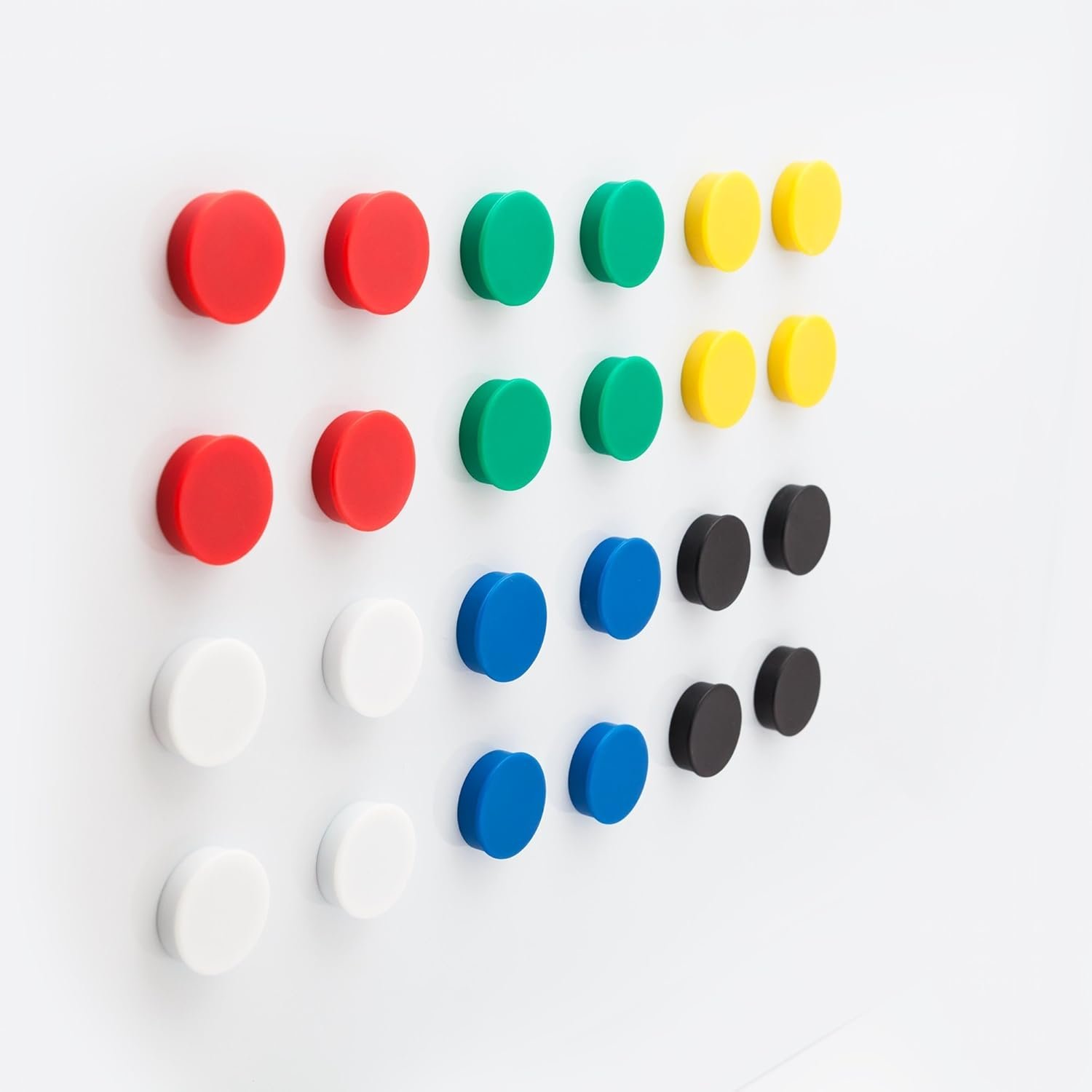 wholesale bullseye office 24 round assorted color fridge magnets, button shaped, small colorful magnetic discs for kitchen, cabinet or classroom, perfect whiteboard supplies for teachers (assorted color) factory & supplier oem