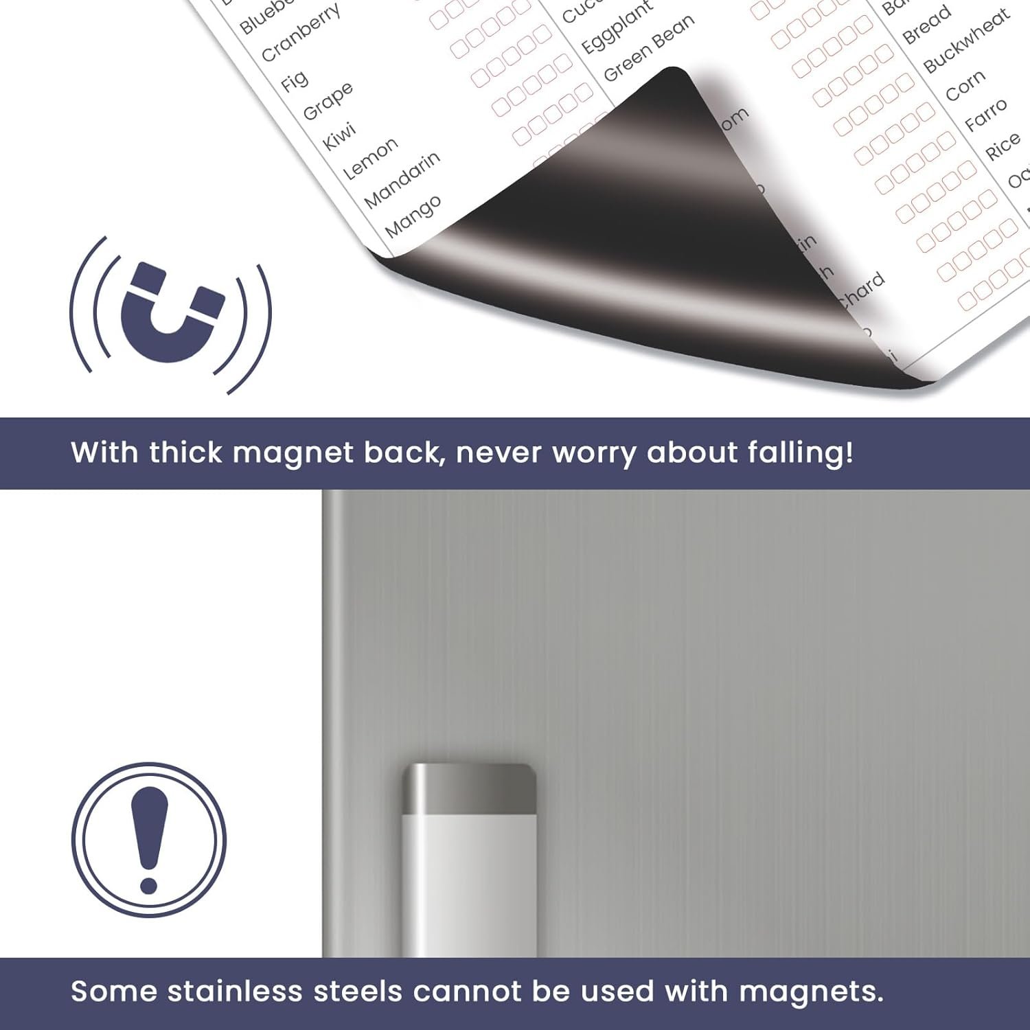 wholesale baby first food tracker for fridge, magnetic dry erase baby foods chart, includes foods checklist magnet with 2 list boards, 3 markers + eraser factory & supplier oem