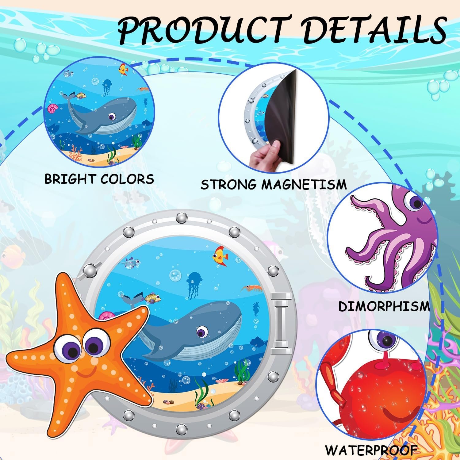 wholesale cruise door decorations magnetic - 5pcs large ocean animal cruise ship cabin door magnets decor, under the sea funny cruise magnet stickers for fridge refrigerator cars carnival party decor factory & supplier oem