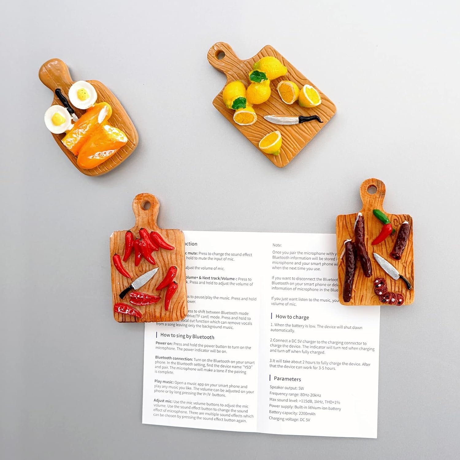 wholesale 4 pcs cute 3d miniature food refrigerator magnets – strong magnetic cutting board design for kitchen home decor, fridge, locker & whiteboard factory & supplier oem