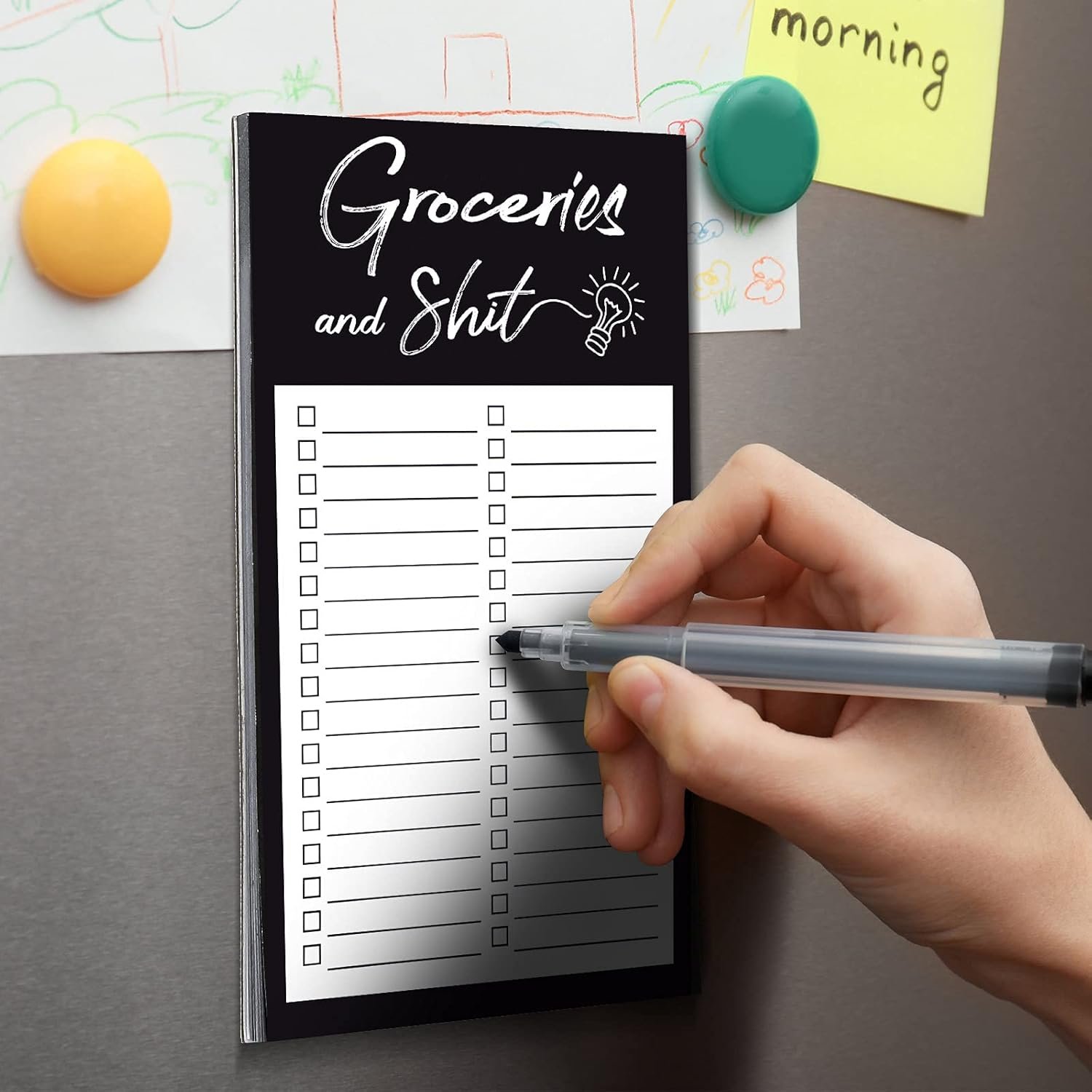 wholesale 4 pieces magnetic grocery list pads magnet to do list notepads magnetic refrigerator memo pad funny shopping reminders tear off grocery notepad, 2 sizes factory & supplier oem