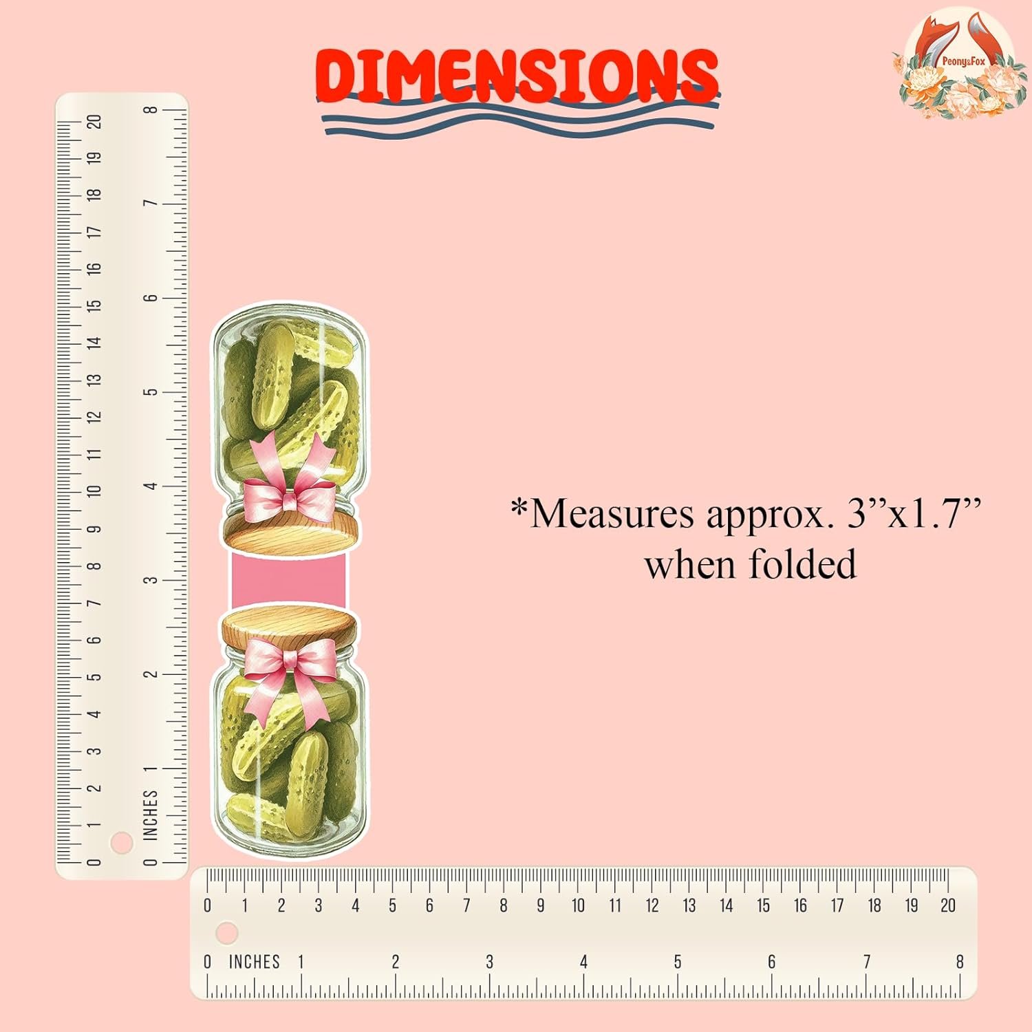 wholesale (2pcs) coquette pickle paper magnetic bookmark food book page markers gift for pickle lover reading lover nerd book addict bookish bookworm reader office stationery - size 3