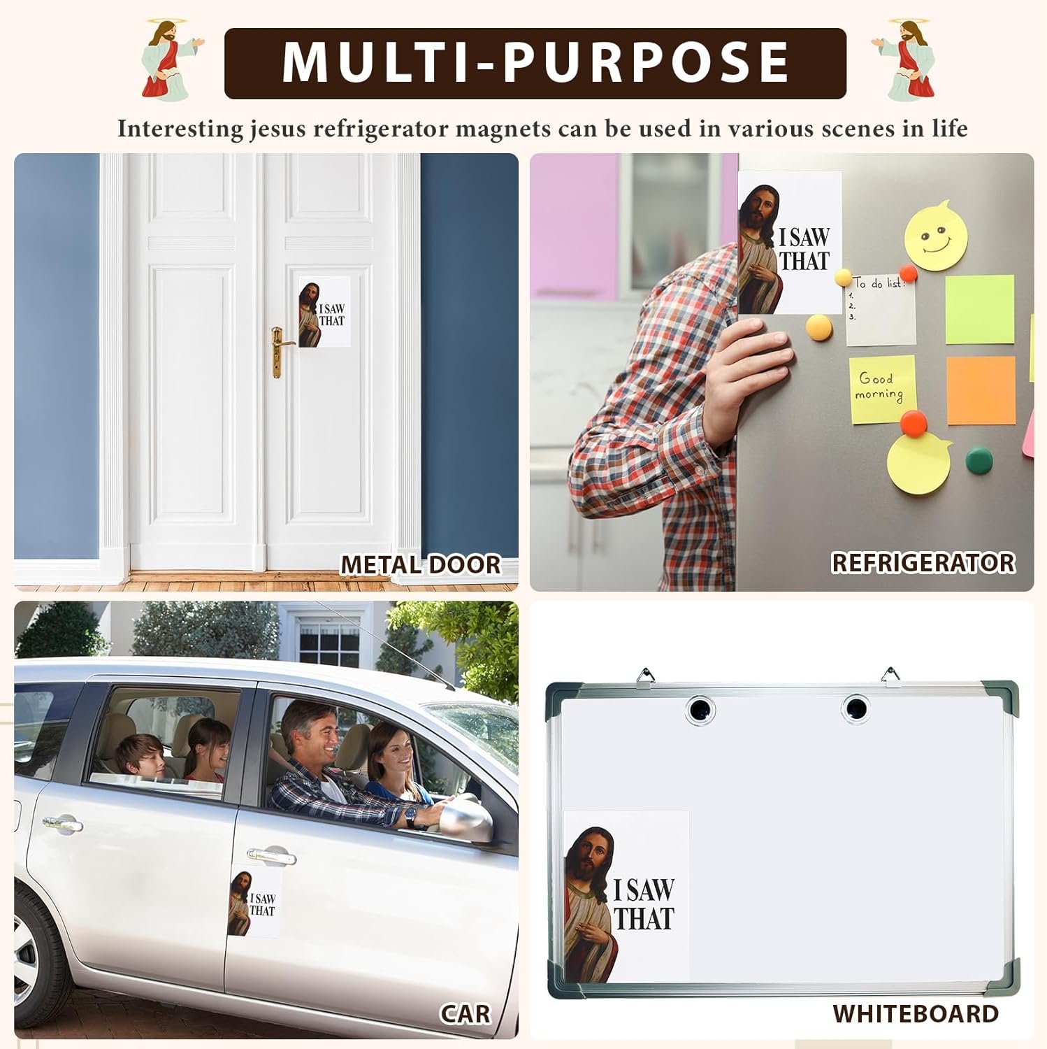 wholesale geiserailie 2 pcs i saw that magnetic fridge magnets christmas decoration waterproof peeking refrigerator cute reusable magnetic decal for fridge car cruise adults gifts factory & supplier oem