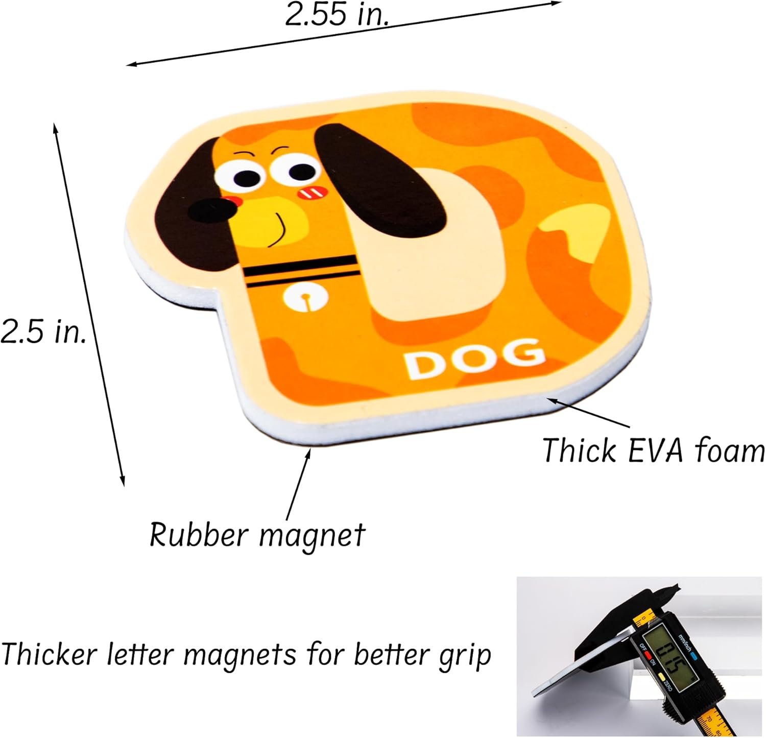 wholesale ehr magnetic letters and numbers,colorful abc animal alphabet fridge magnets,thick eva material, suitable for toddlers aged 3 4 5 (thicken uppercase letter+ numbers) factory & supplier oem