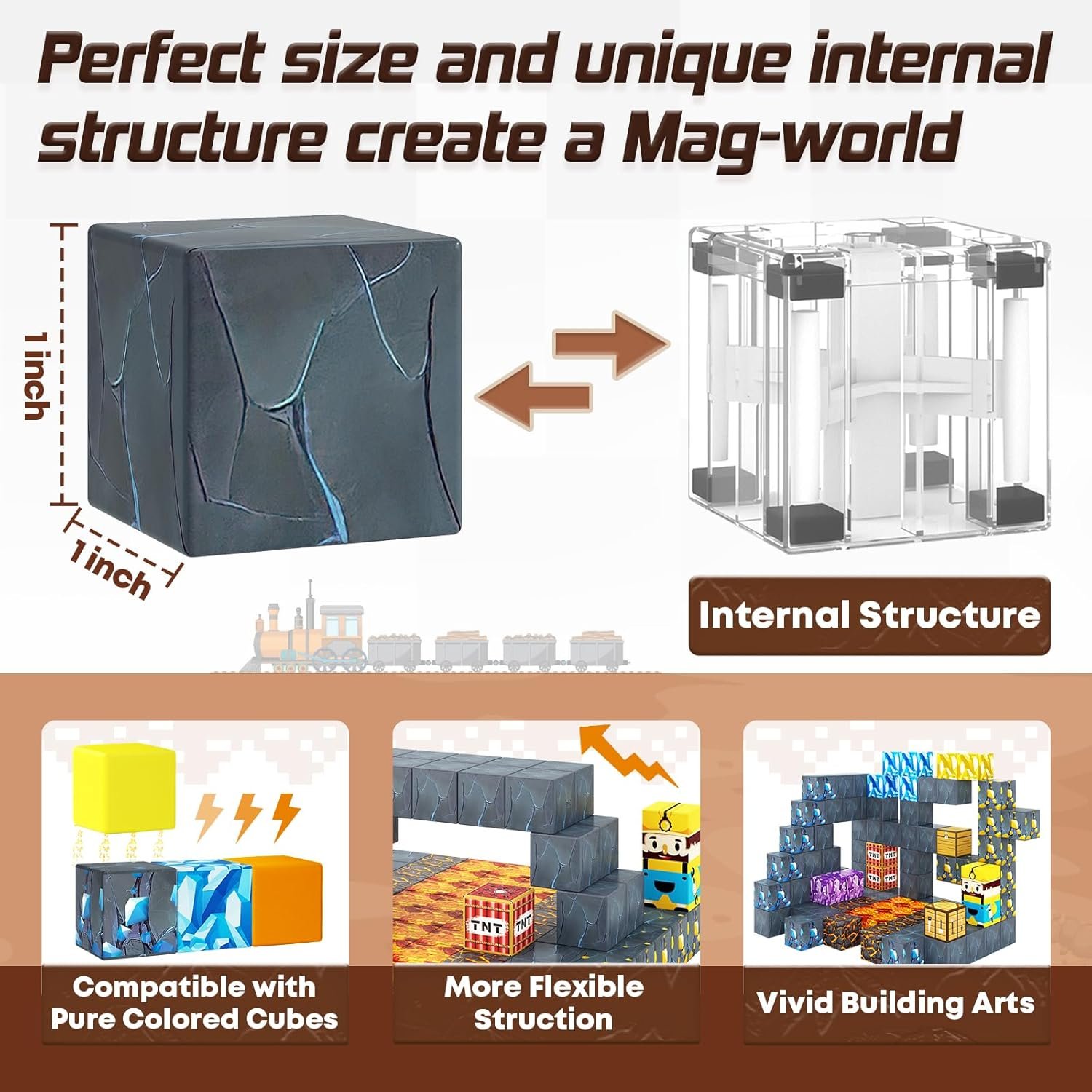wholesale magnetic blocks-build mine magnet world sword edition mine sword caverns magnet classroom must haves toddler toys for boys & girls age 3-4 4-5 6-8, sensory montessori toys for kids for 3+ factory & supplier oem