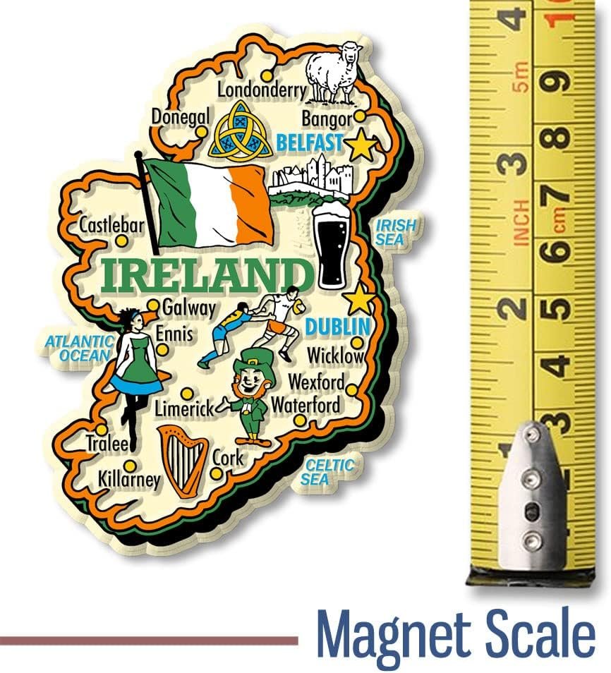 wholesale ireland jumbo country map magnet by classic magnets, collectible souvenirs made in the usa factory & supplier oem
