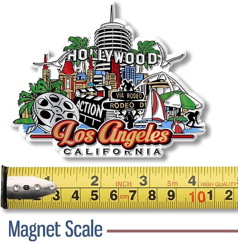 wholesale los angeles city magnet by classic magnets, collectible souvenirs made in the usa, 4.1