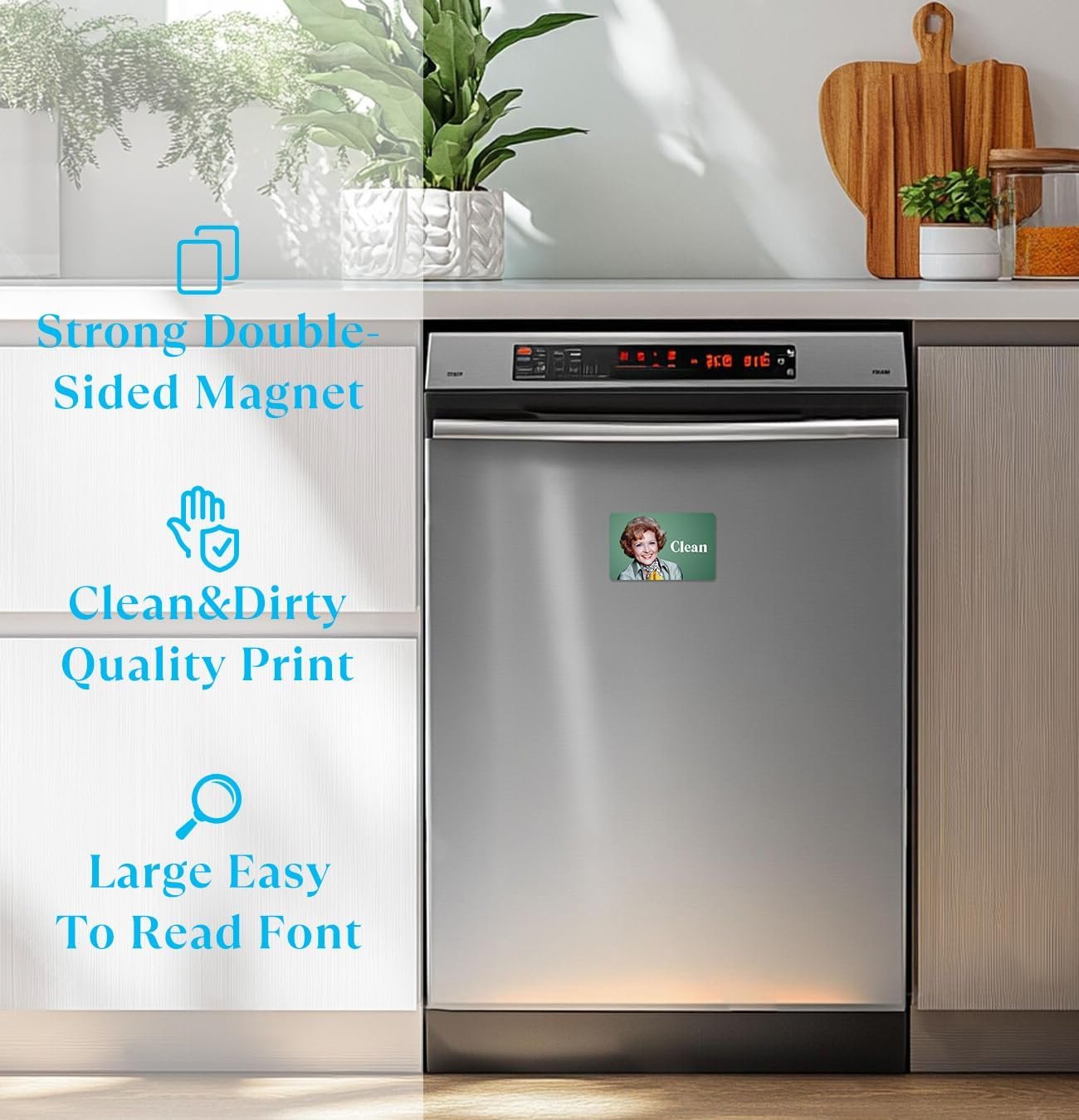 wholesale funny dishwasher magnet clean dirty sign,the golden girls tv show trendy merchandise universal double sided refrigerator magnet,sided dish washer magnet signfor kitchen home accessories decor factory & supplier oem