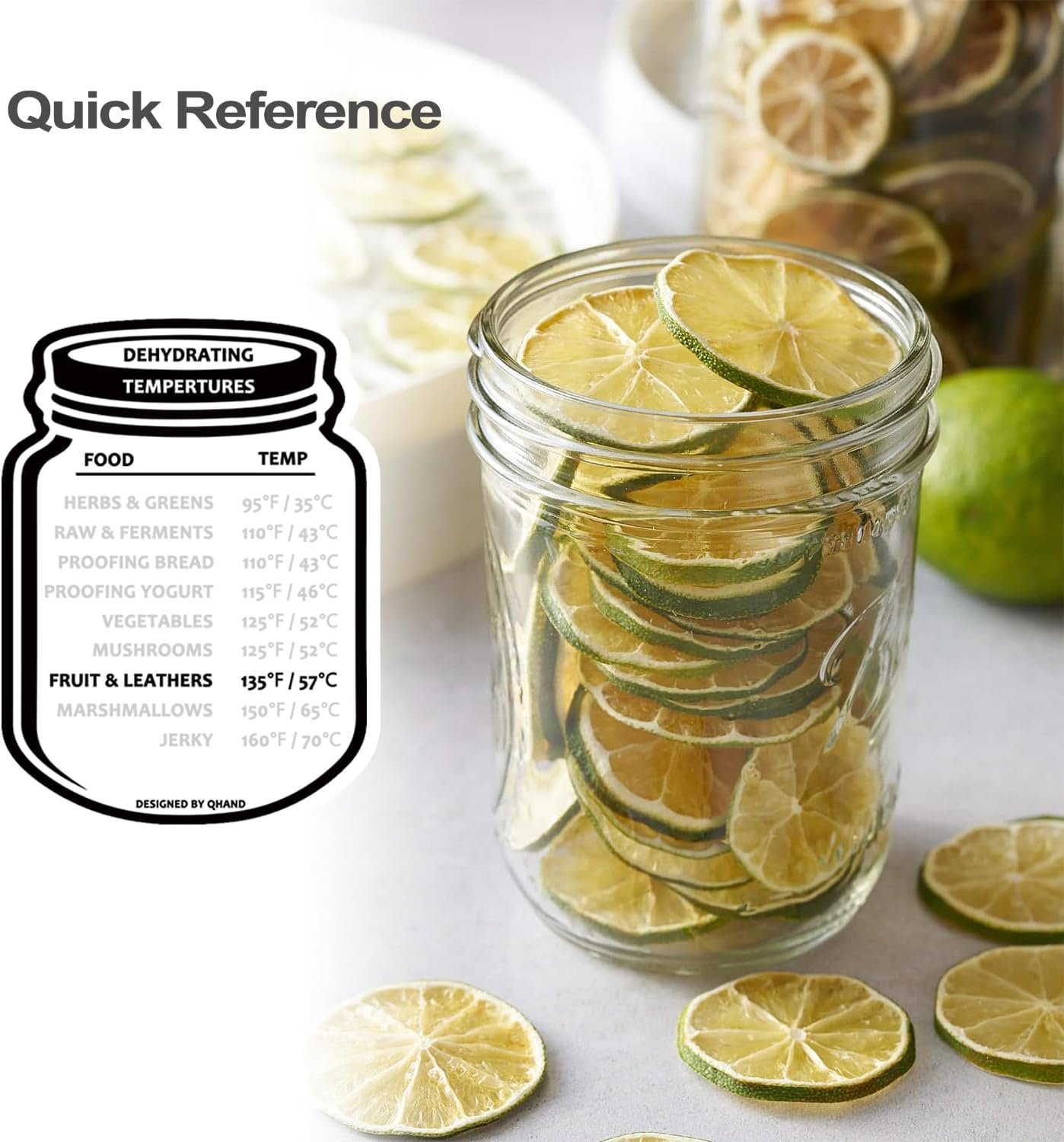 wholesale dehydrator temperature guide refrigerator magnet quick reference dehydrating temperature magnetic cheat sheet 2 packs factory & supplier oem
