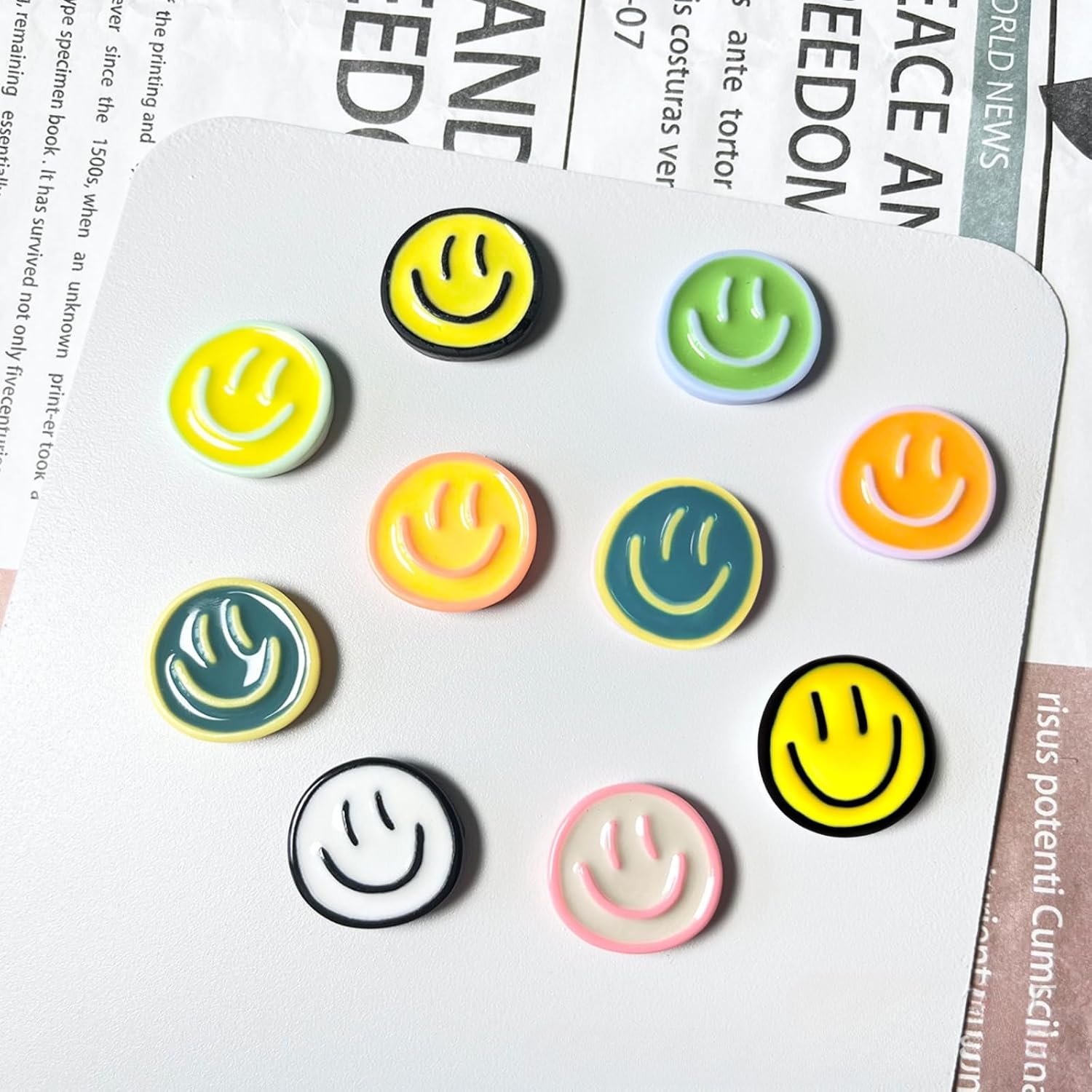 wholesale 16 pcs cute magnets for locker, whiteboard, refrigerator, funny resin smiley face fridge magnets for kitchen, office, classroom, cabinets – colorful, strong, durable fridge decorative accessories factory & supplier oem
