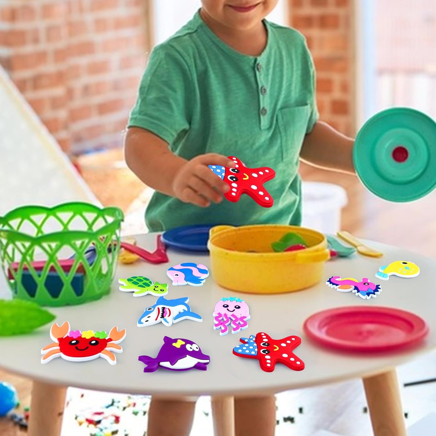 wholesale 18 pcs refrigerator magnets rubber cartoon sea animal magnets magnetic educational gift magnetic decorations for whiteboard factory & supplier oem