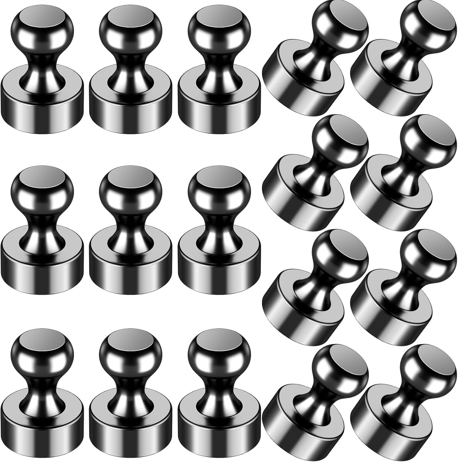 wholesale vndueey 16pcs black small strong fridge magnets refrigerator magnet, magnets for whiteboard, fridge magnet adults for kitchen, office, school, locker, map decorative factory & supplier oem