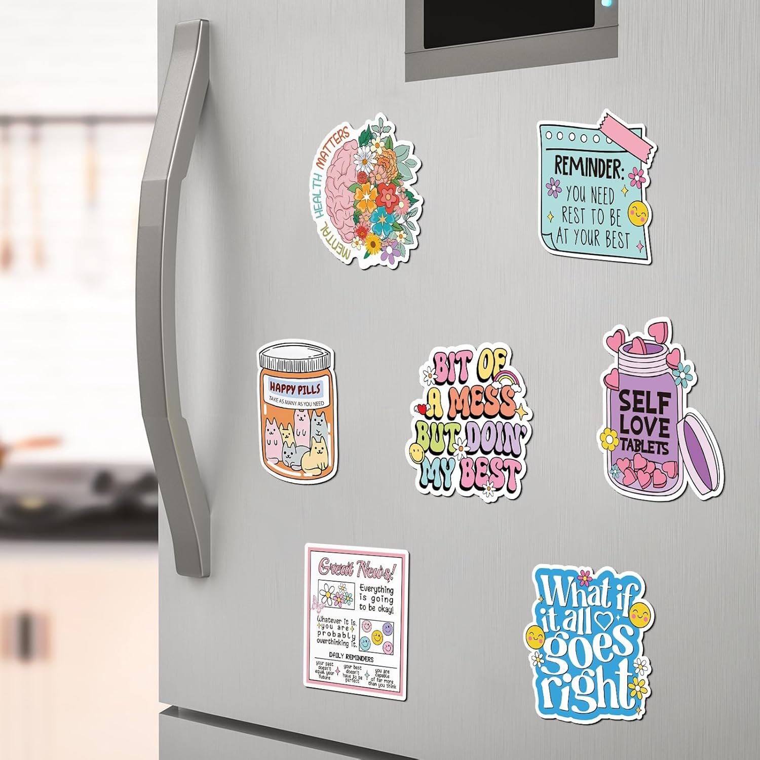 wholesale xuhal 28 pcs inspirational magnets mental health fridge magnets motivational funny fridge locker magnetic decal smile self reminder positive affirmation gift therapy office home magnetic sticker factory & supplier oem