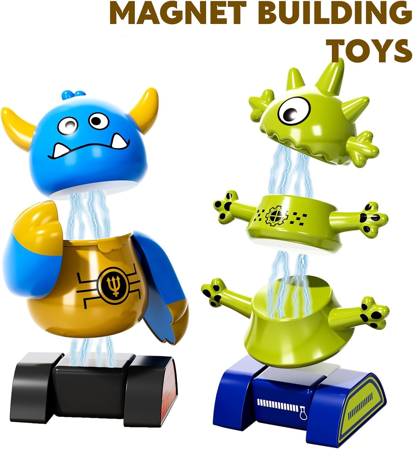wholesale temi magnet robot toy for kids 3-5 years old - monster magnet toys stacking transform toys with storage box, set for boys age 3 4 5 6 7 years old boys, christmas and birthday gifts factory & supplier oem