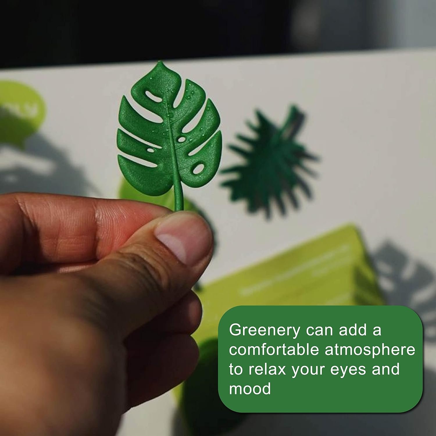 wholesale plant fridge magnets,8 pcs mini tropical leaves refrigerator magnets cute magnets for locker fridge home office decor, 3d monstera plant refrigerator magnets (plant) factory & supplier oem