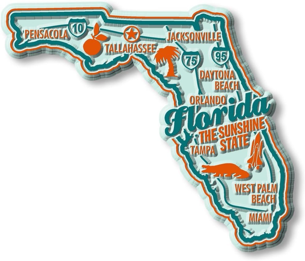wholesale florida premium state magnet by classic magnets, 3.4