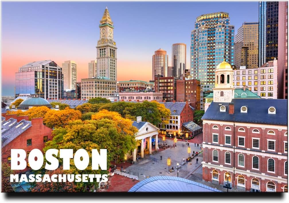wholesale boston fridge magnet massachusetts travel souvenir custom house tower factory & supplier oem