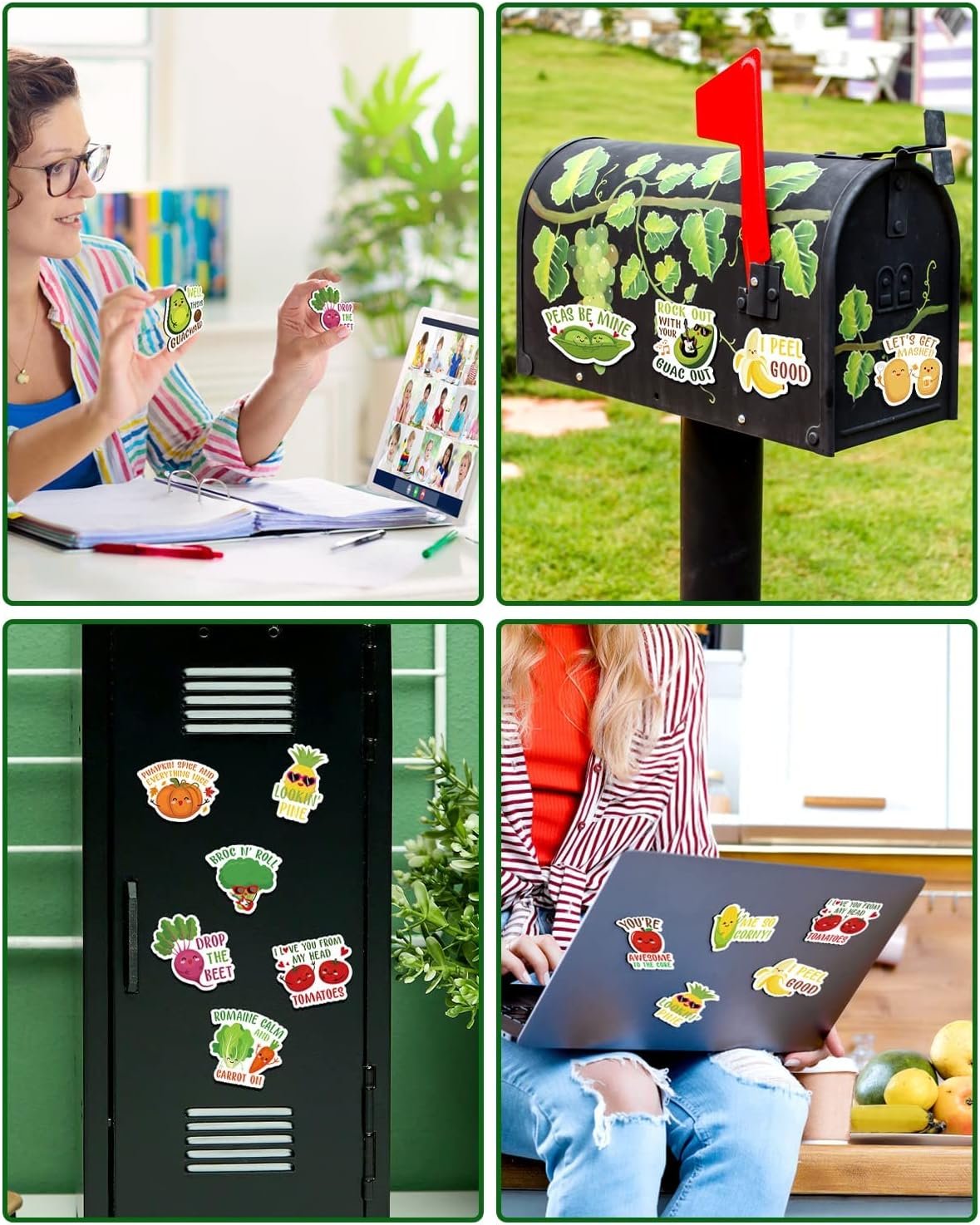 wholesale 16pcs funny fridge magnets - veggie and fruit puns cute vegetables refrigerator magnet - vegan decorative fun stickers for fridge, office, school, whiteboard - adult factory & supplier oem