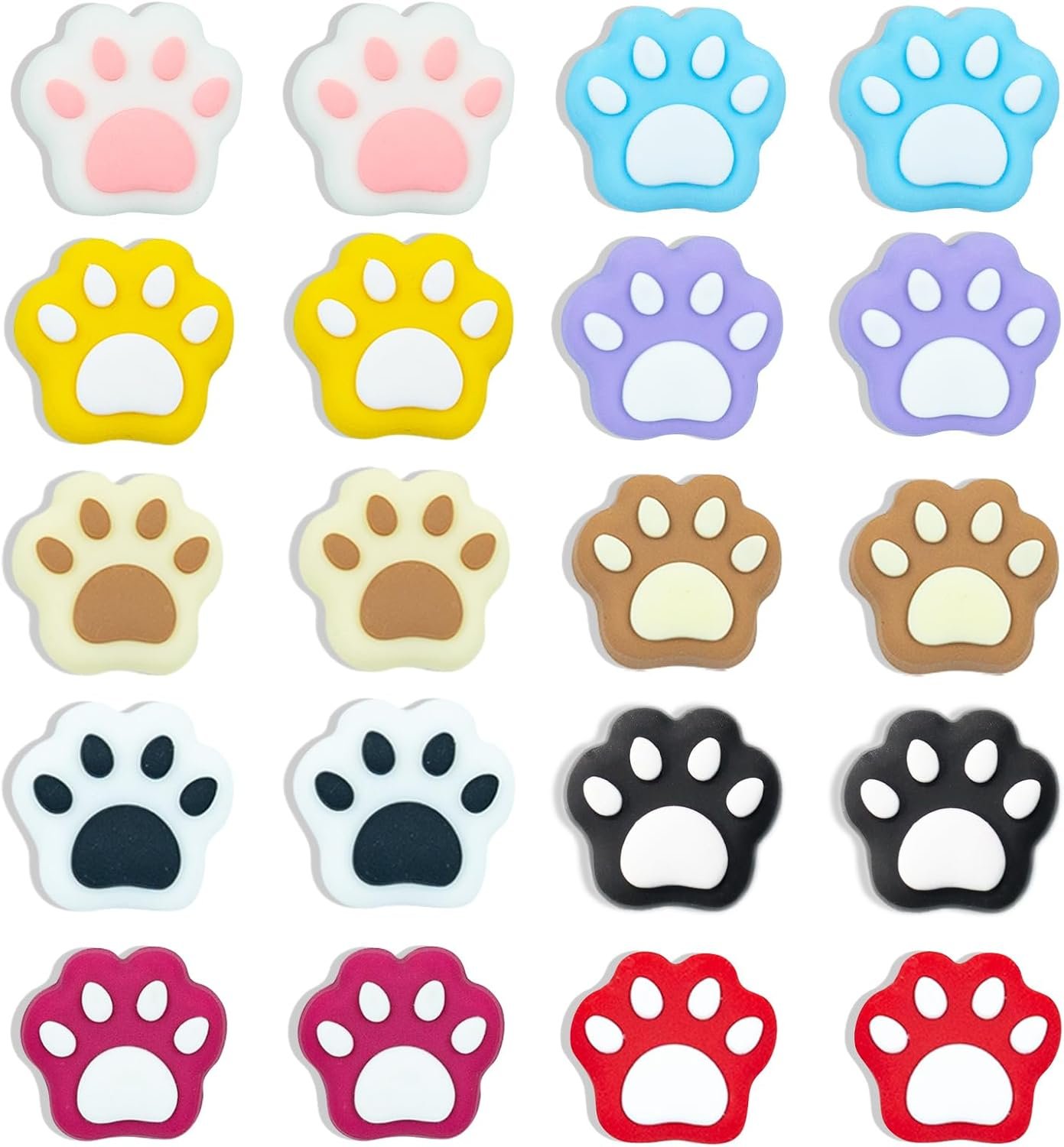 wholesale 20pcs paw print magnets fridge magnets cute refrigerator magnets decorative magnet set for locker accessories whiteboard, classroom decor, kitchen,cabinet and office decor (cat paw) factory & supplier oem