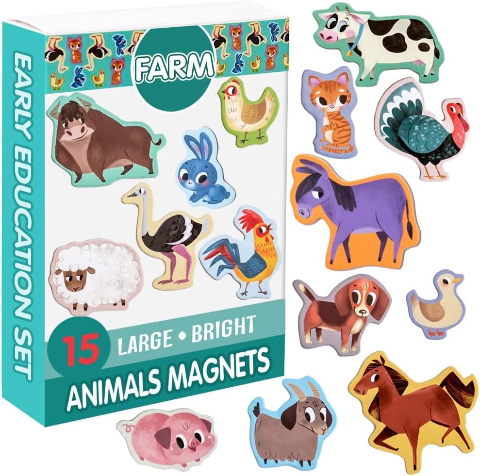 wholesale farm animal magnets -real large fridge magnets for toddlers- magnetic educational toys baby 3 year old baby learning magnets for kids- speech development toys - kid magnets for magnetic theatre factory & supplier oem