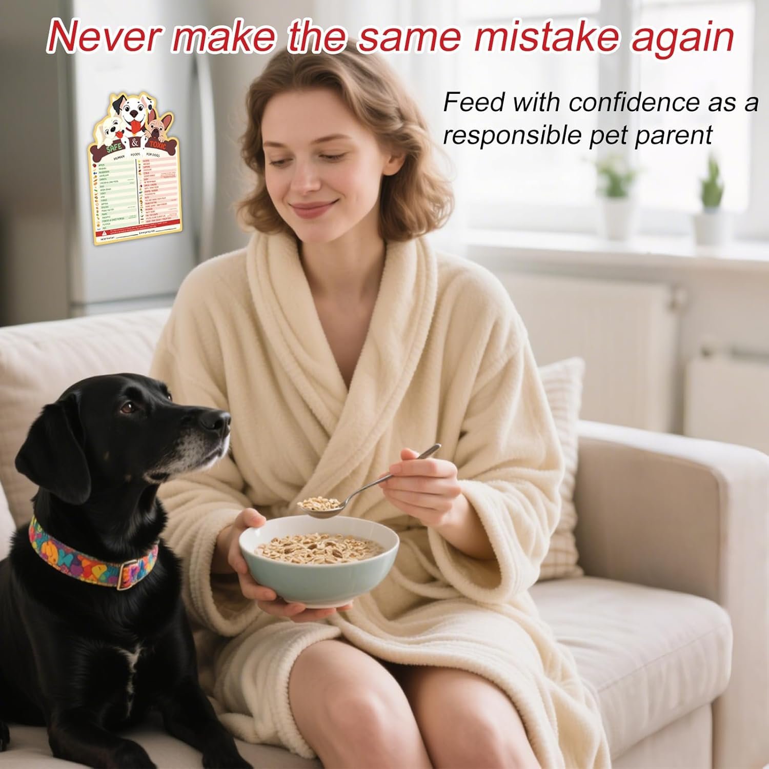 wholesale dog feeding chart fridge magnet, food dogs can or can’t eat 9.75x6.75in feeding sign safe food chart nutrition guide for pet new puppy essentials factory & supplier oem
