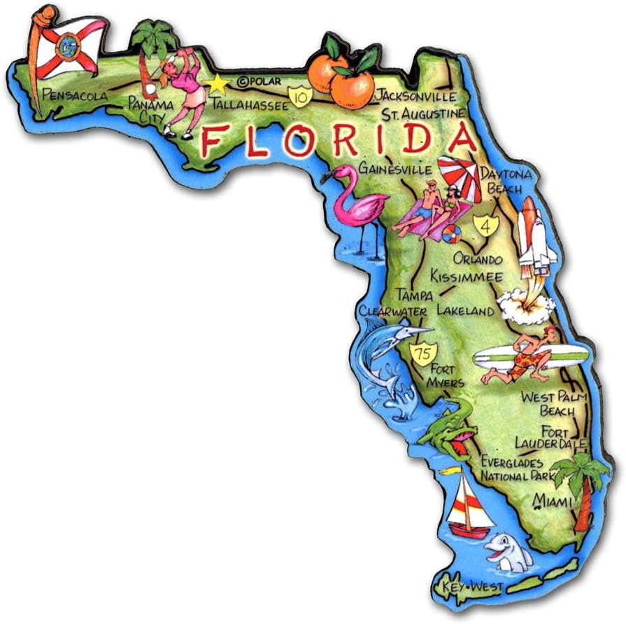 wholesale florida artwood state magnet collectible souvenir by classic magnets factory & supplier oem