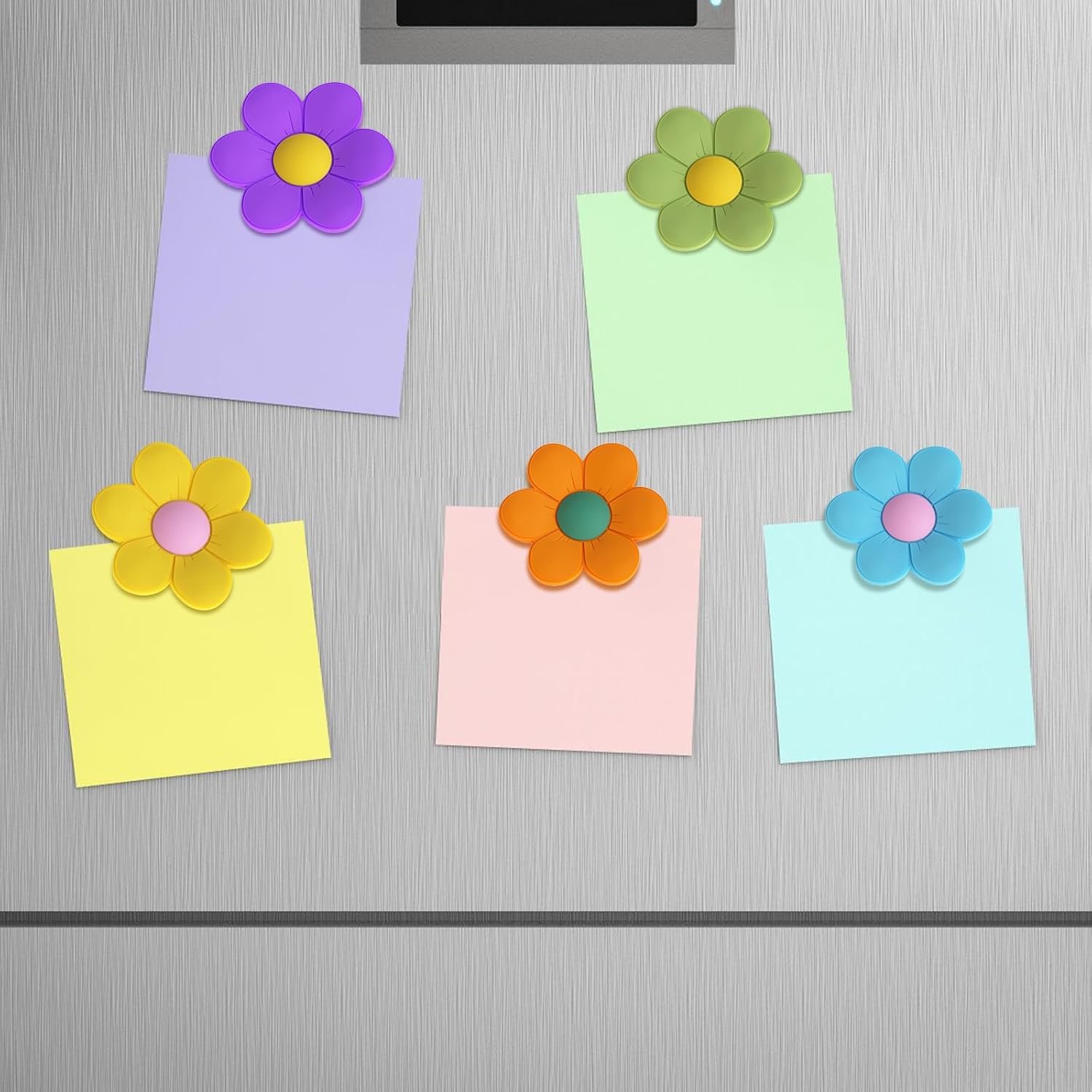 wholesale 14 pcs flower fridge magnets, 3d colorful decorative strong refrigerator magnets, cute locker magnets accessories for whiteboard kitchen office factory & supplier oem