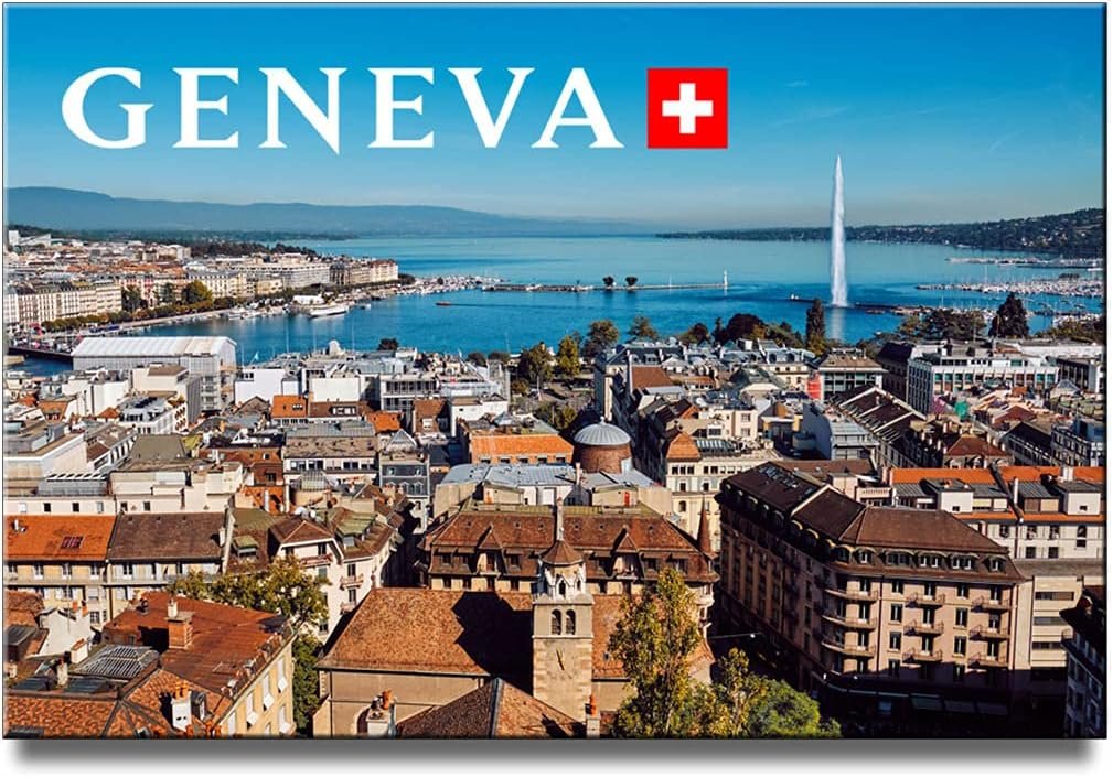 wholesale geneva fridge magnet switzerland travel souvenir lake geneva jet d'eau fountain factory & supplier oem
