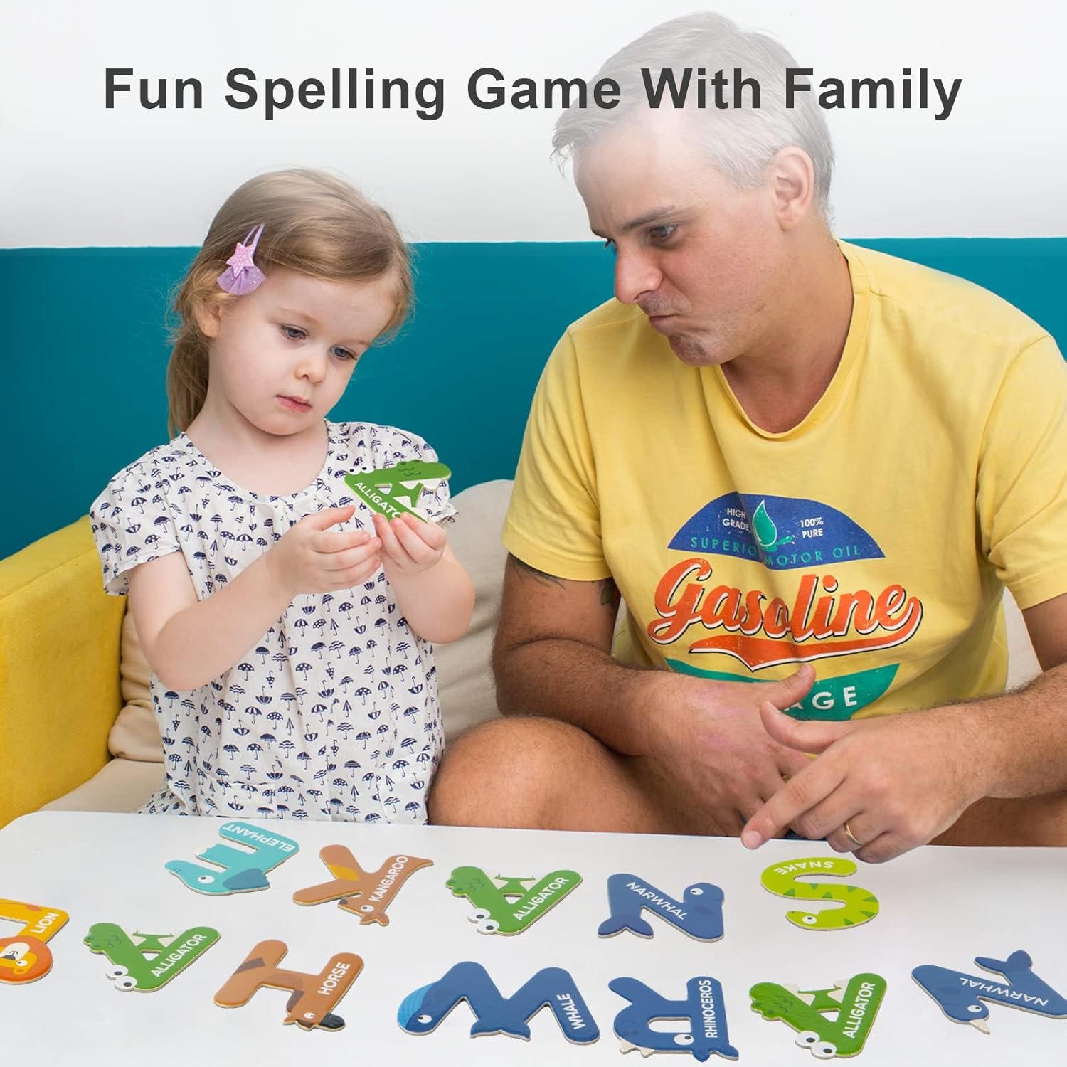 wholesale mideer magnetic alphabet, 26 uppercase & 26 lowercase letters, cute animal magnets for fridge, educational abc spelling learning tools games toys refrigerator magnet for kids, toddlers 3 4 5 years old factory & supplier oem