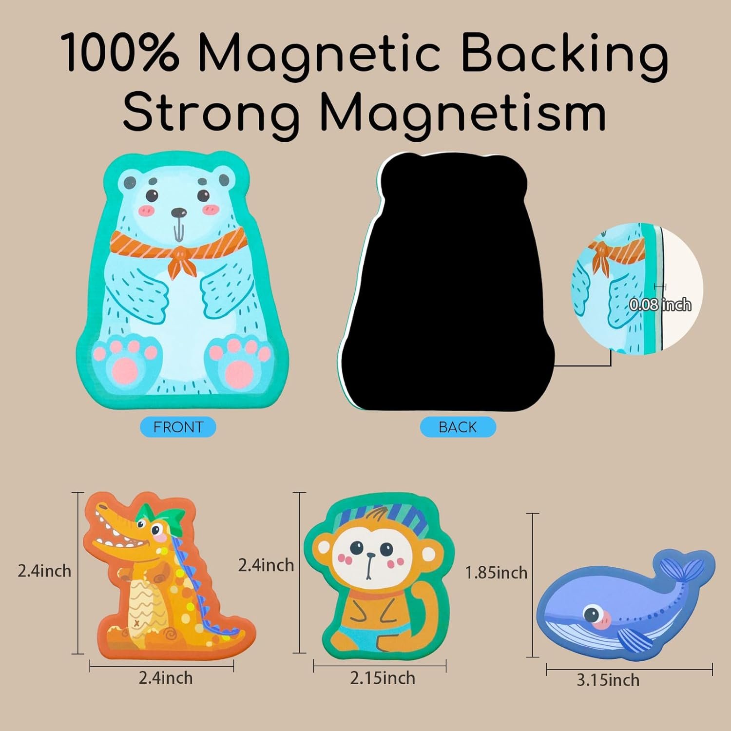 wholesale animal magnets for fridge, large fridge magnetic for toddlers, 22pcs baby magnets for refrigerator, learning toy for kids factory & supplier oem
