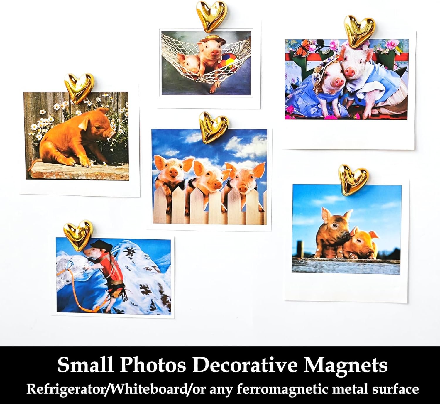 wholesale 12pcs refrigerator magnets gold magnets for fridge 0.83in small love heart cute decorative magnet set for home kitchen office whiteboard decor factory & supplier oem