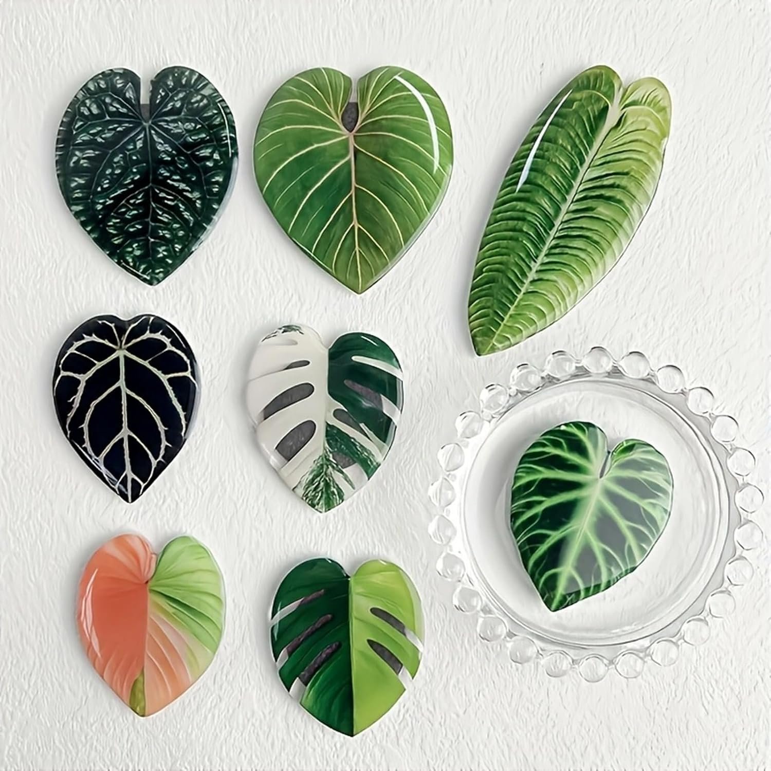 wholesale decorative leaf shaped magnets for home, set of 8, living room, kitchen, bedroom decor (8) factory & supplier oem