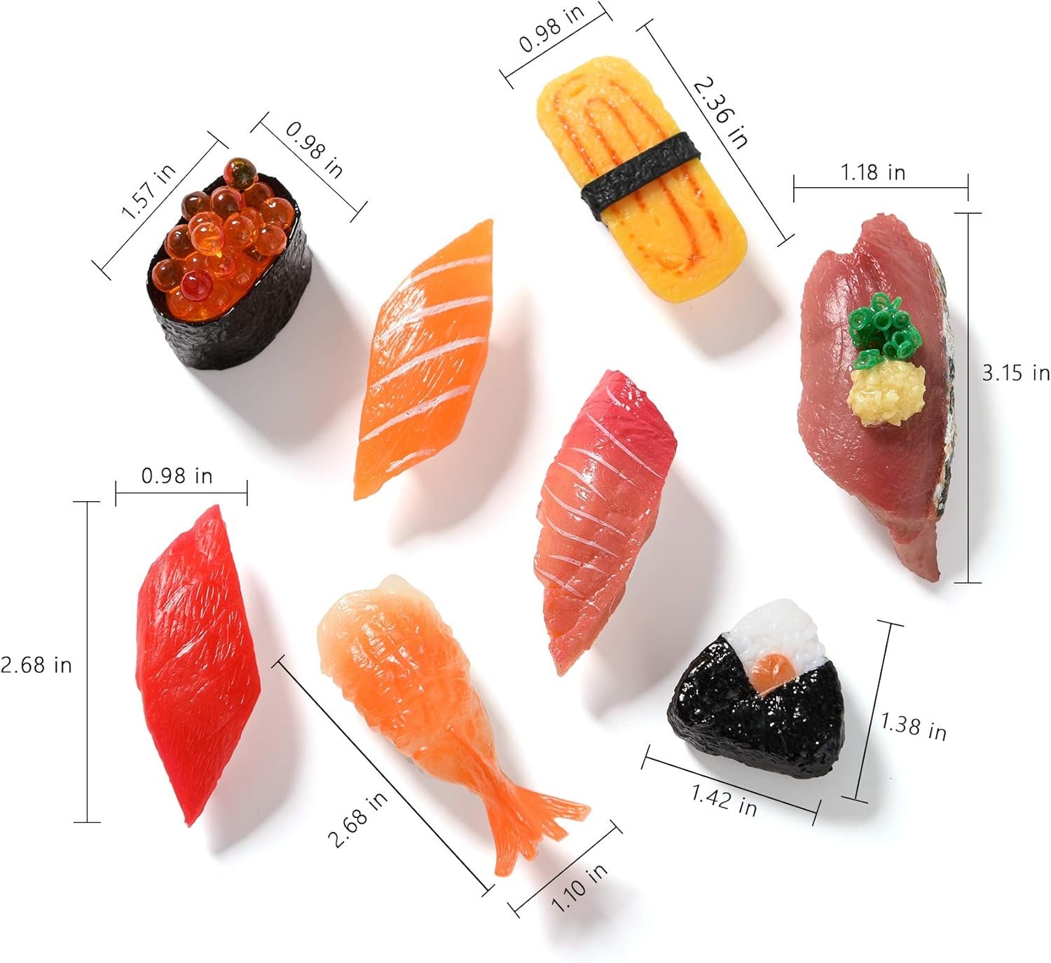 wholesale cute sushi fridge magnet japanese food fun magnets for refrigerator whiteboard, fake sushi food play toys for dollhouse cake kitchen decoration gifts(sushi 1) factory & supplier oem