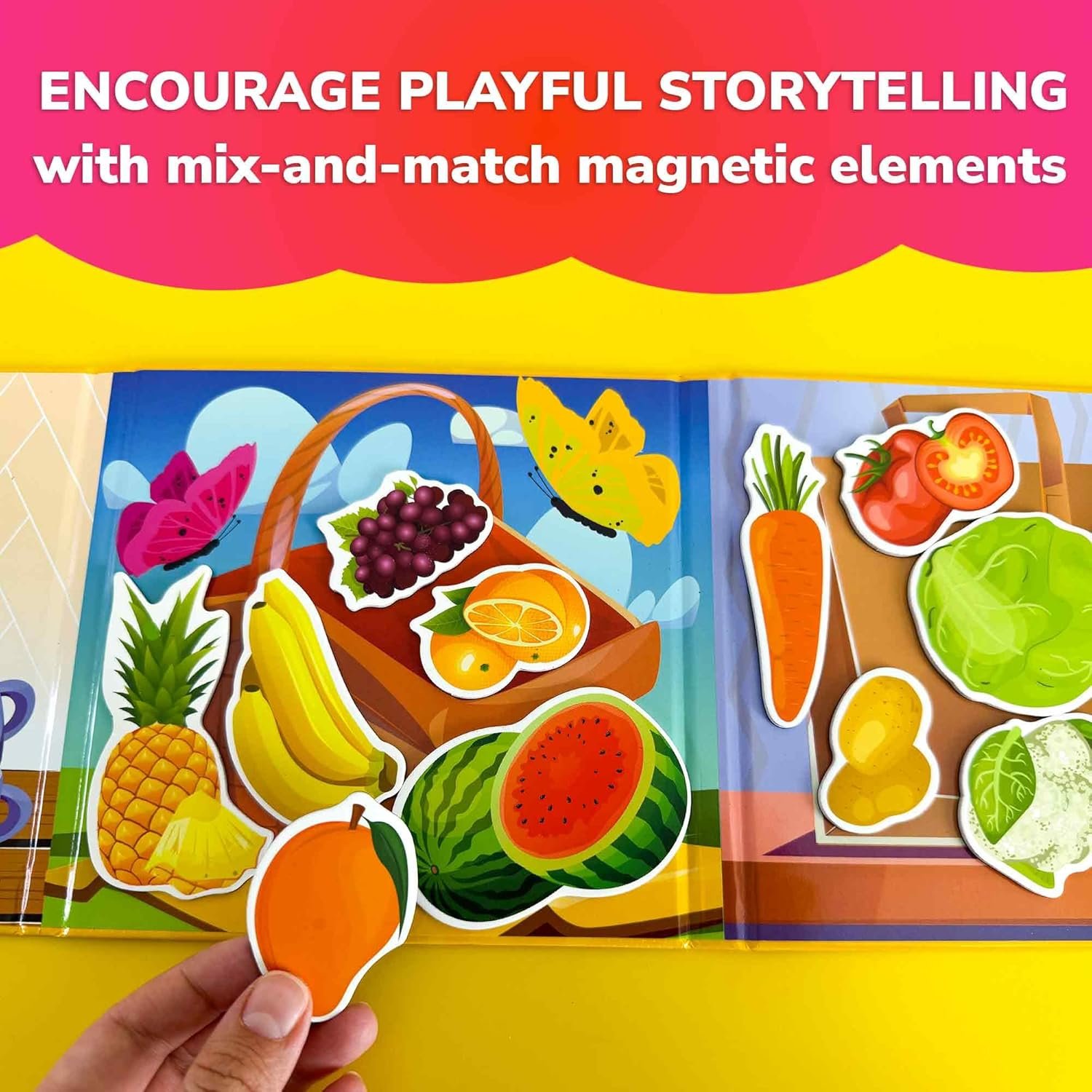 wholesale quokka travel magnetic puzzles for toddlers 1-3 – 20+pcs fruits game with extra-long play book – fun travel game toy for kids ages 3-5 – strong magnets for car activities – fun toddler puzzle ages 2-4 factory & supplier oem
